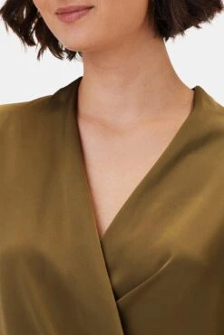 Calais Blouse - Bronzed Olive -AGOLDE Shop 10243 Calais Bronzed Olive 4
