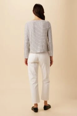 Cecelia Long Sleeve Reverie Slub Tee - Gigi White Stripe 6 Cecelia Long Sleeve Reverie Slub Tee - Gigi White Stripe -AGOLDE Shop 10271 LS Cecelia Gigi White Stripe 3