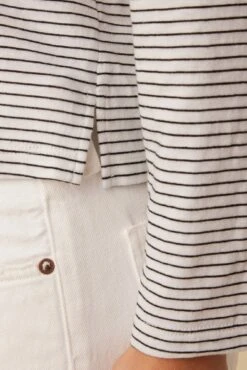 Cecelia Long Sleeve Reverie Slub Tee - Gigi White Stripe 7 Cecelia Long Sleeve Reverie Slub Tee - Gigi White Stripe -AGOLDE Shop 10271 LS Cecelia Gigi White Stripe 4