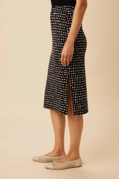 Vindy Viscose Knit Skirt - Valencia Dot Black -AGOLDE Shop 10276 Vindy Viscose Valencia Dot Black 2