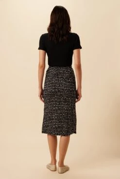 Vindy Viscose Knit Skirt - Valencia Dot Black -AGOLDE Shop 10276 Vindy Viscose Valencia Dot Black 3