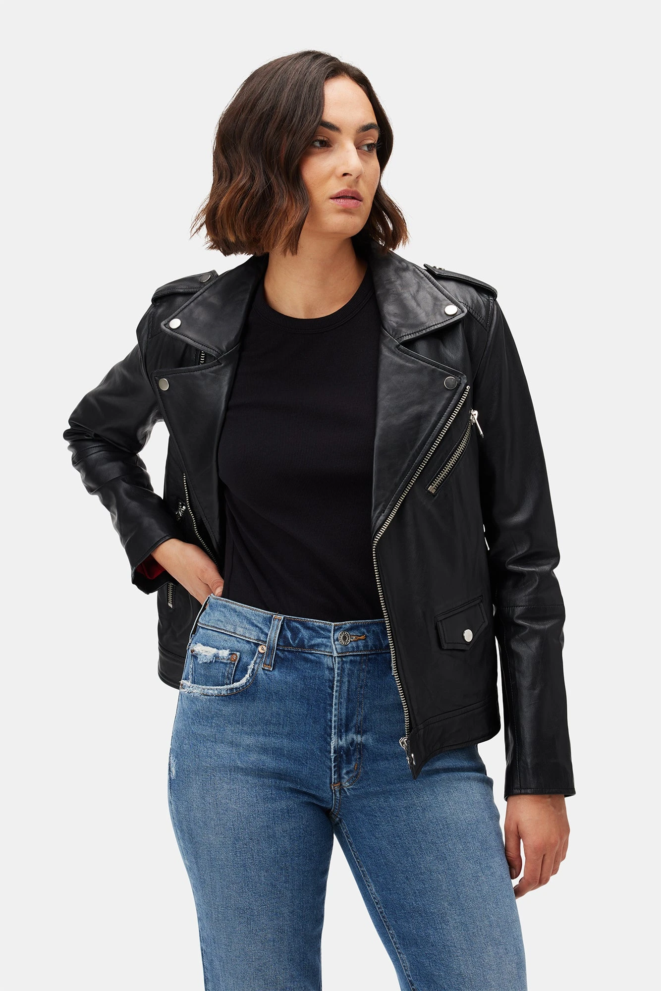 Eleanor Long Sleeve Baby Rib Tee - Black 1 Eleanor Long Sleeve Baby Rib Tee - Black