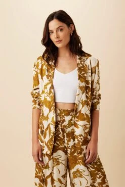 Tobie Viscose Twill Blazer - Pasadena Gold 9 Tobie Viscose Twill Blazer - Pasadena Gold -AGOLDE Shop 10281 Tobie Twill Pasadena Gold 5