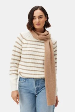 Jolie Cashmere Scarf - Cafe Au Lait