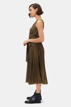 Cambria Dress - Bronzed Olive -AGOLDE Shop 10312 Cambria Bronzed Olive 2