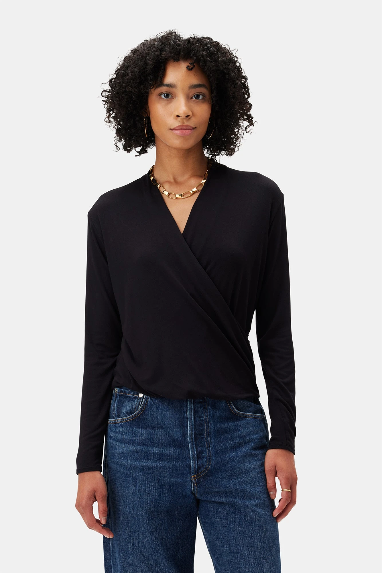 Calais Dream Knit Blouse - Black 1 Calais Dream Knit Blouse - Black