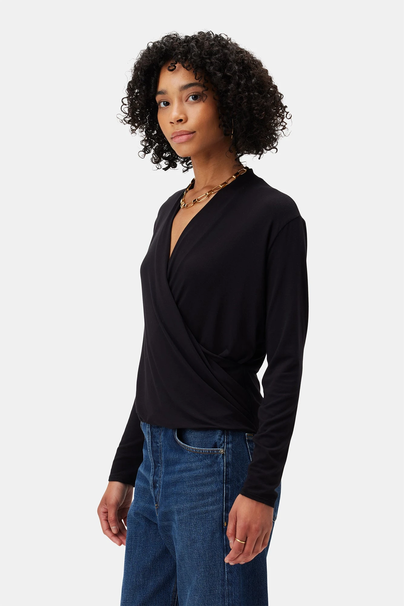 Calais Dream Knit Blouse - Black 2 Calais Dream Knit Blouse - Black - Image 2