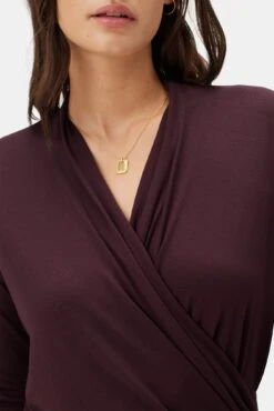 Calais Dream Knit Blouse - Vineyard -AGOLDE Shop 10333 Calais Knit Vineyard 4