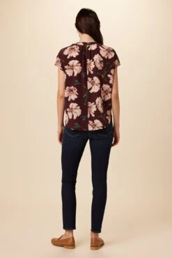 Renata Washable Silk Blouse - Paysage Sepia -AGOLDE Shop 1068 Renata Paysage Sepia 3