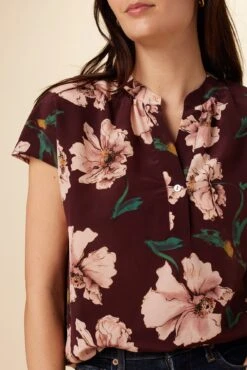 Renata Washable Silk Blouse - Paysage Sepia -AGOLDE Shop 1068 Renata Paysage Sepia 4