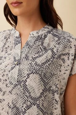 Renata Washable Silk Blouse - Serpentine -AGOLDE Shop 1068 Renata Serpentine 4