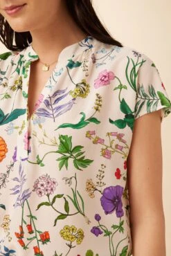 Renata Washable Silk Blouse - Stella Floral White 9 Renata Washable Silk Blouse - Stella Floral White -AGOLDE Shop 1068 Renata Stella White 4