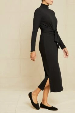 Castile Paris Rib Dress -AGOLDE Shop 1080 Castile Paris Rib Black 13949 web