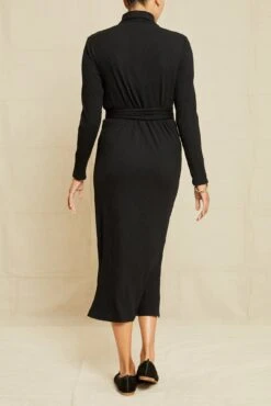 Castile Paris Rib Dress -AGOLDE Shop 1080 Castile Paris Rib Black 13956 web