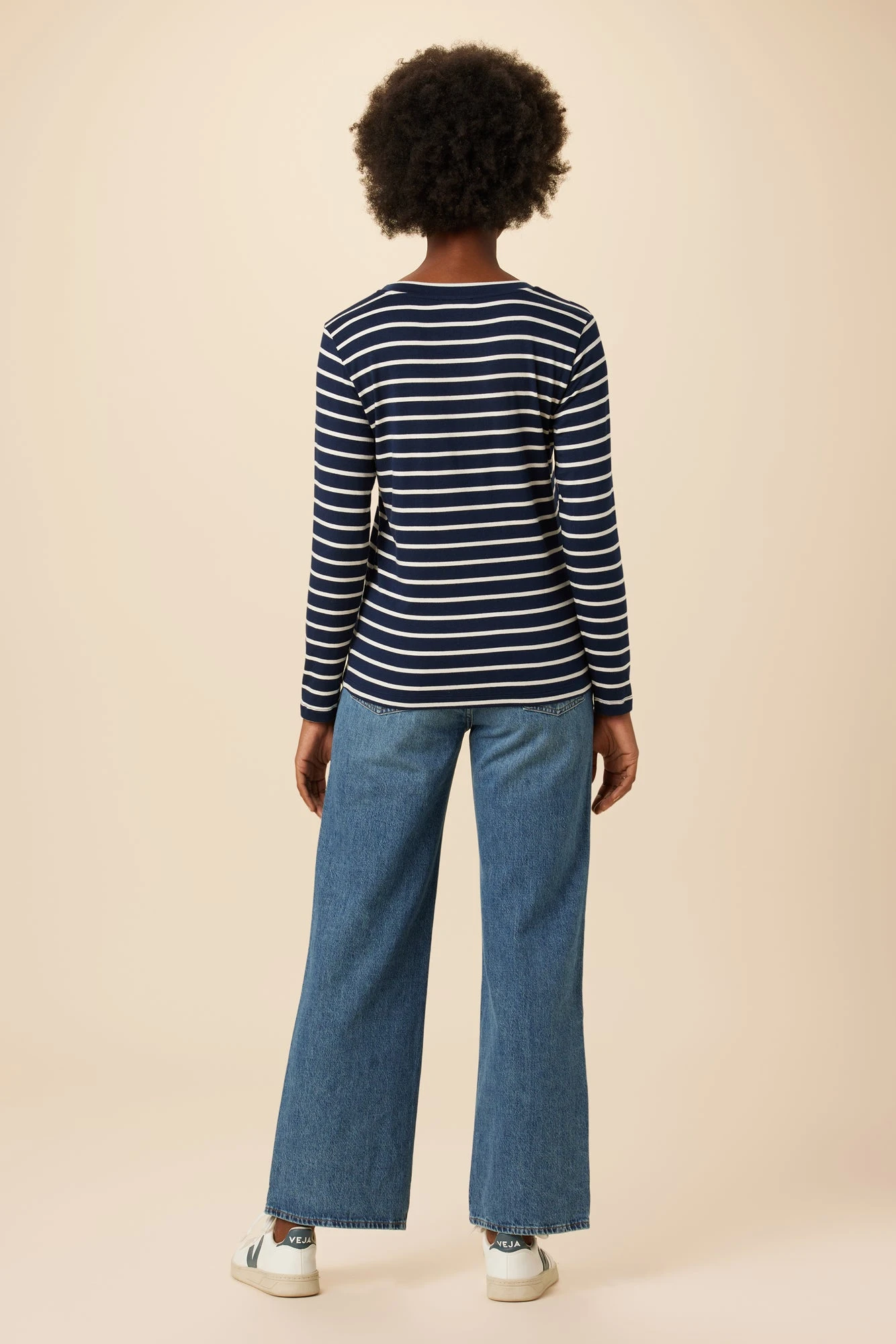 Berkeley Long Sleeve Dream Knit Tee - Basque Stripe 3 Berkeley Long Sleeve Dream Knit Tee - Basque Stripe - Image 3