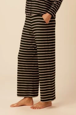 Lark Dream Knit Pajama Pants - Harbor Black And Soft Pink -AGOLDE Shop 10 0236 Lark Harbor Black and Soft Pink 2
