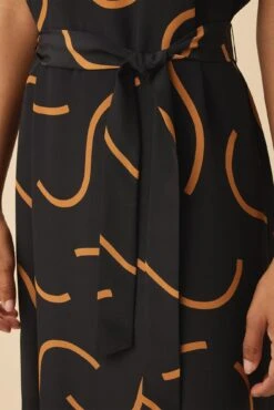 Cindra Washable Silk Midi Dress - Waves Caramel 7 Cindra Washable Silk Midi Dress - Waves Caramel -AGOLDE Shop 11 9674 Cindra Waves Caramel 4