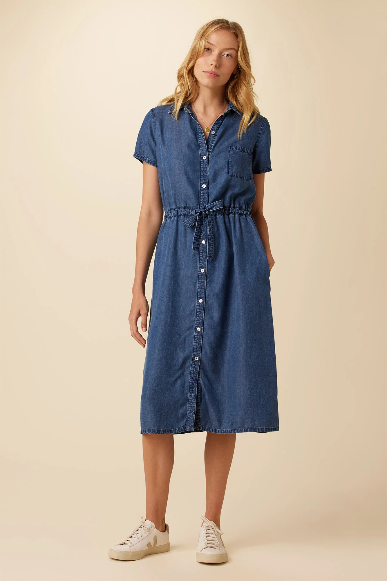 Hillary Eco Chambray Dress - Indigo 1 Hillary Eco Chambray Dress - Indigo