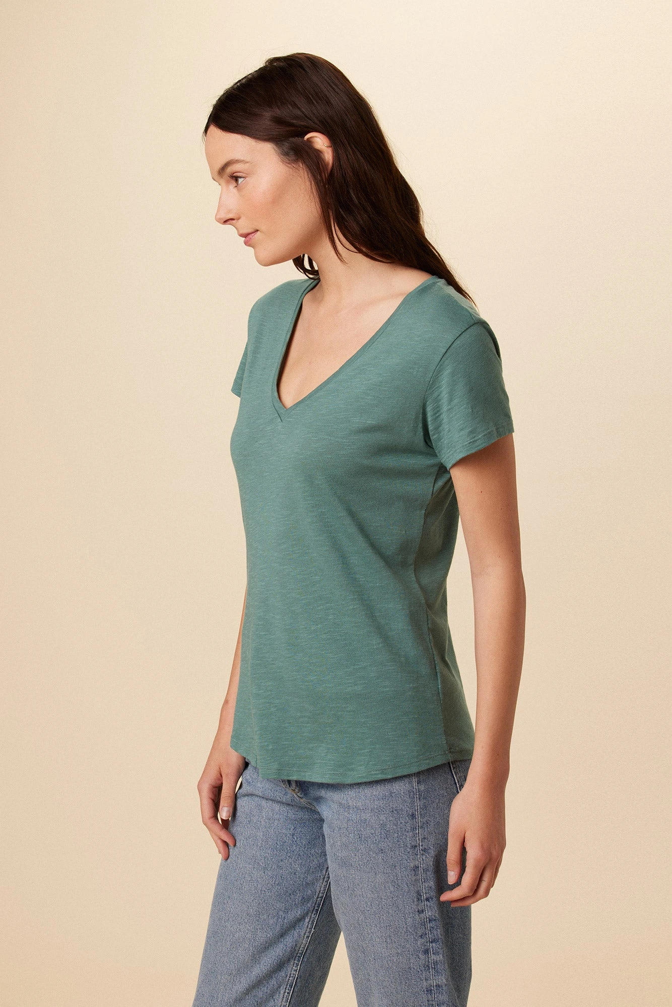 Joline Reverie Slub Tee - Pine 2 Joline Reverie Slub Tee - Pine - Image 2