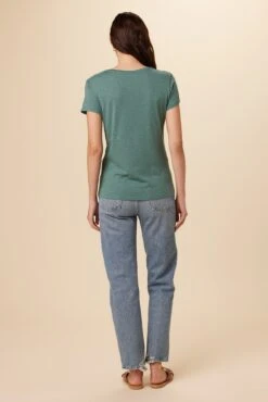 Joline Reverie Slub Tee - Pine 6 Joline Reverie Slub Tee - Pine -AGOLDE Shop 1334 Joline Pine 3