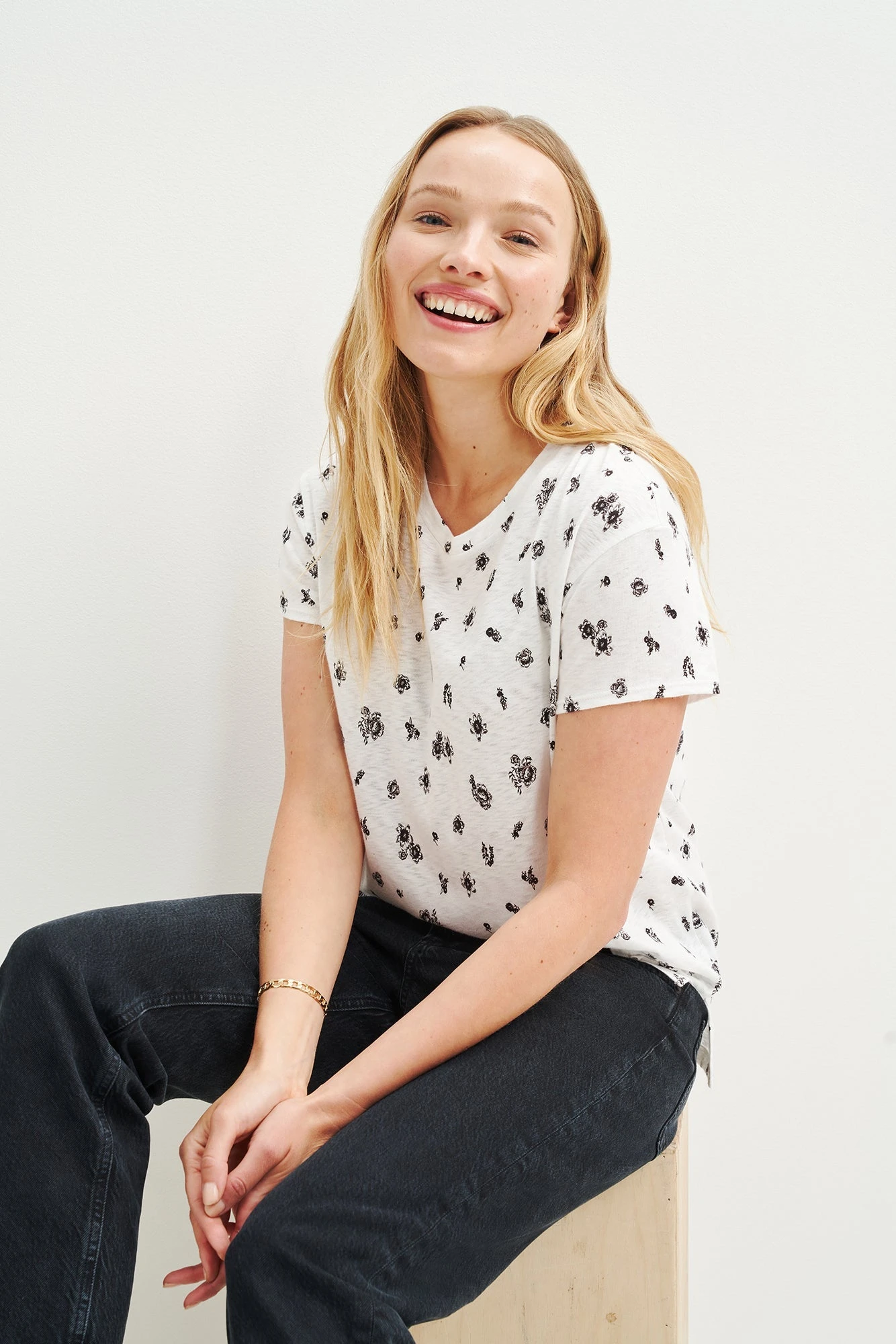 Leif Reverie Slub Tee - Camden Floral 1 Leif Reverie Slub Tee - Camden Floral