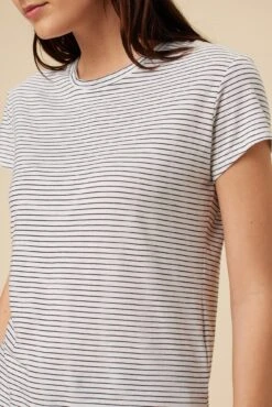 Leif Tencel Slub Tee - Gigi White Stripe -AGOLDE Shop 1335 Leif Gigi Stripe White 4
