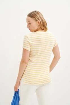 Leif Reverie Slub Tee - Yellow Stripe Slub -AGOLDE Shop 1335 Leif Slub Yellow Stripe 2513 web 06700d99 18ec 49f6 9b2b 63f60c1dae8b