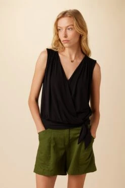 Simone Dream Knit Top - Black