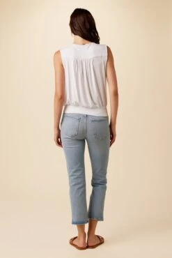 Simone Dream Knit Top - White -AGOLDE Shop 1342 Simone White 3