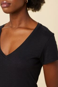 Joline Reverie Slub Tee - Black -AGOLDE Shop 14 1334 Joline Black 4