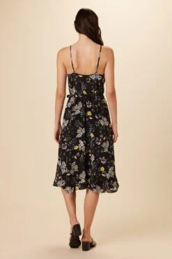 Varden Washable Silk Dress - French Jardin Black -AGOLDE Shop 1593 Varden French Jardin Black 3