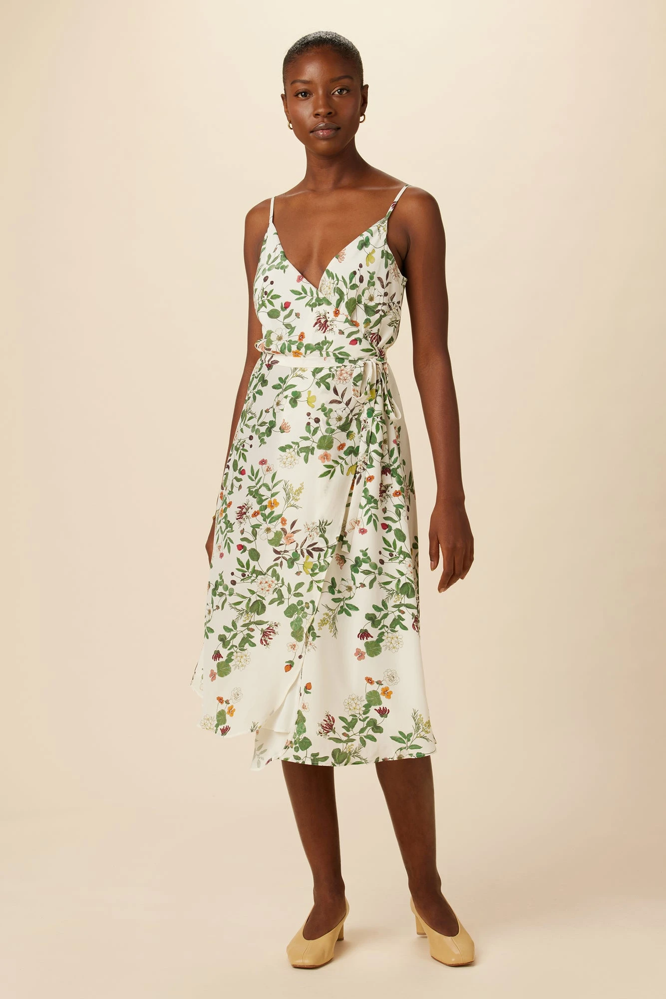 Varden Washable Silk Dress - Silverwood Floral 1 Varden Washable Silk Dress - Silverwood Floral