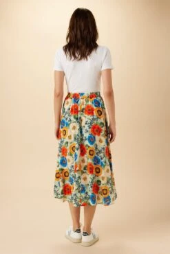 Blaze Washable Silk Skirt - Devon Floral -AGOLDE Shop 15 9838 Blaze Silk Devon Floral 3