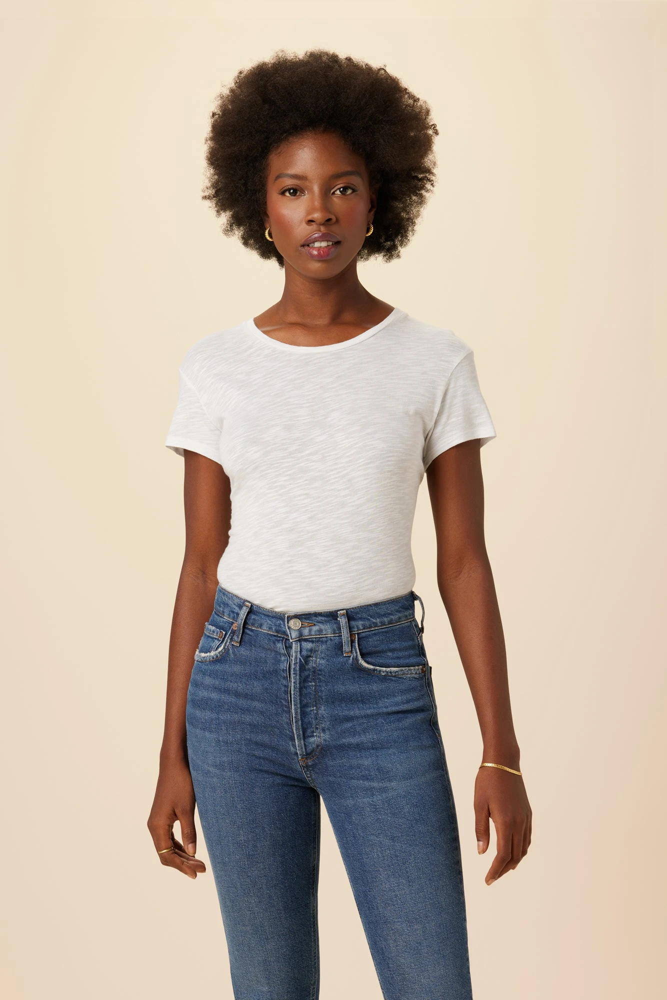 Leif Reverie Slub Tee - White 1 Leif Reverie Slub Tee - White