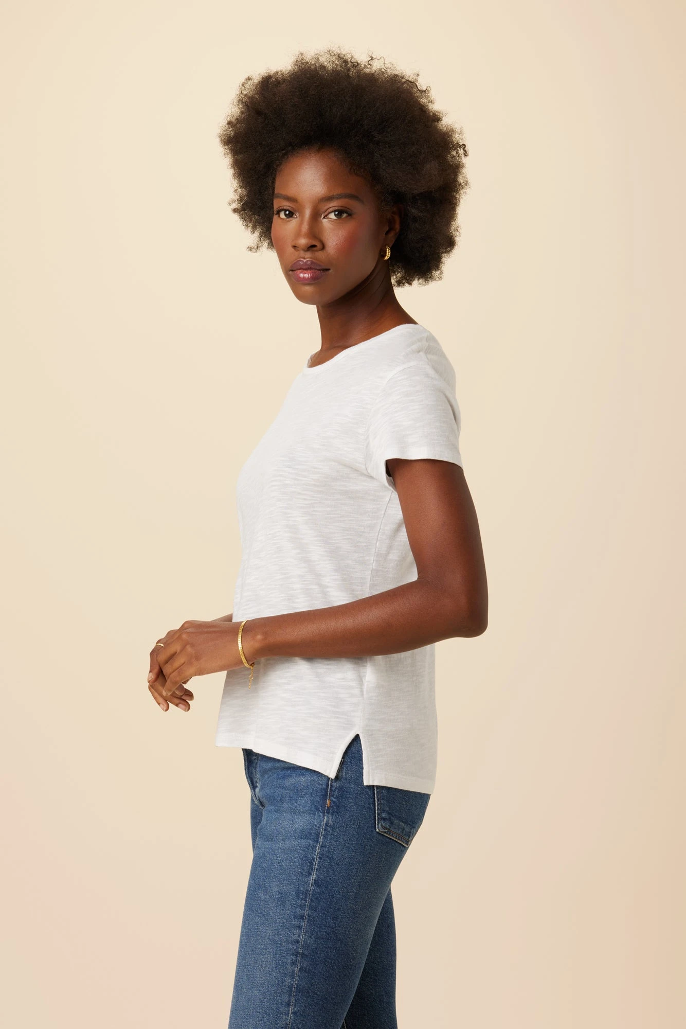 Leif Reverie Slub Tee - White 2 Leif Reverie Slub Tee - White - Image 2