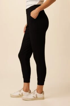 Skylar Paris Rib Joggers - Black -AGOLDE Shop 2050 Skylar Black 2