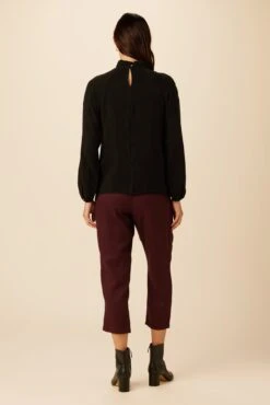 Papillon Cottonseed Cupro Blouse - Black -AGOLDE Shop 20 0156 Papillon Black 3