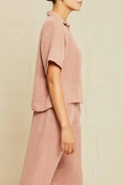 Monroe Cottonseed Cupro Pajama Top - Quartz -AGOLDE Shop 211013 AV October ECOMM 0221MonroePJTopQuartzCupro 6321 4e3d6b57 c8f3 4fb2 bdbd 117b0769c086