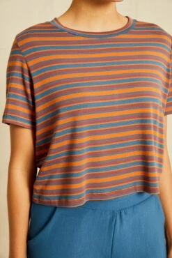 Tara Dream Knit Cropped Tee -AGOLDE Shop 211013 AV October ECOMM 0231TaraModalRivoliStripe 5641 web
