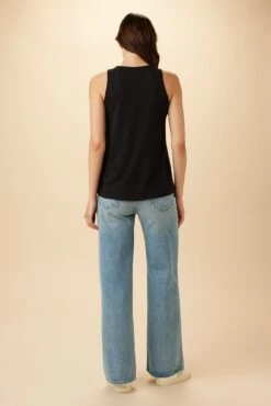 Sadie Reverie Slub Tank - Black -AGOLDE Shop 23 7951 Sadie Black 3