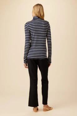 Flannery Dream Knit Turtleneck - Basque Stripe 7 Flannery Dream Knit Turtleneck - Basque Stripe -AGOLDE Shop 2518 Flannery Basque Stripe 3