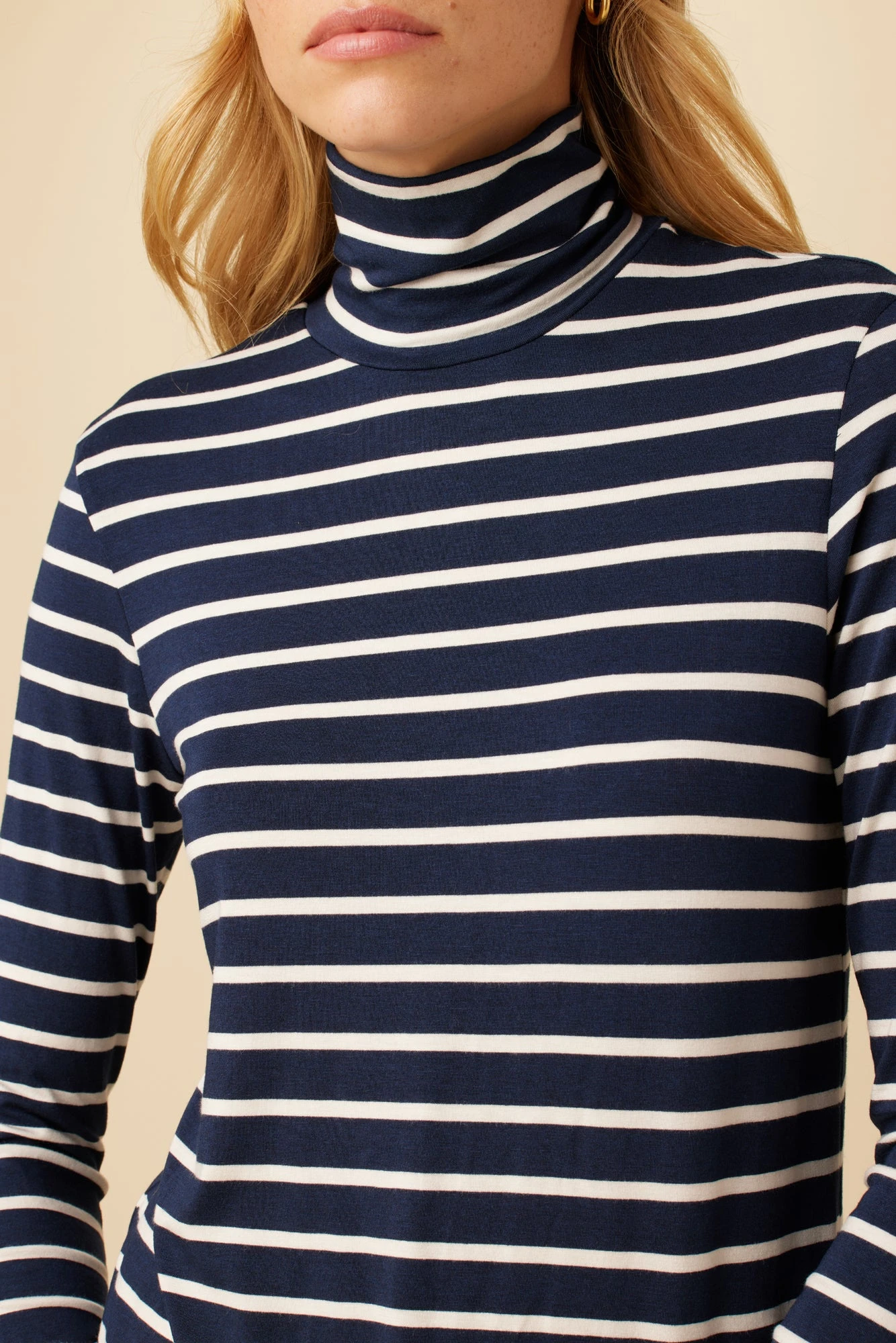 Flannery Dream Knit Turtleneck - Basque Stripe 4 Flannery Dream Knit Turtleneck - Basque Stripe - Image 4