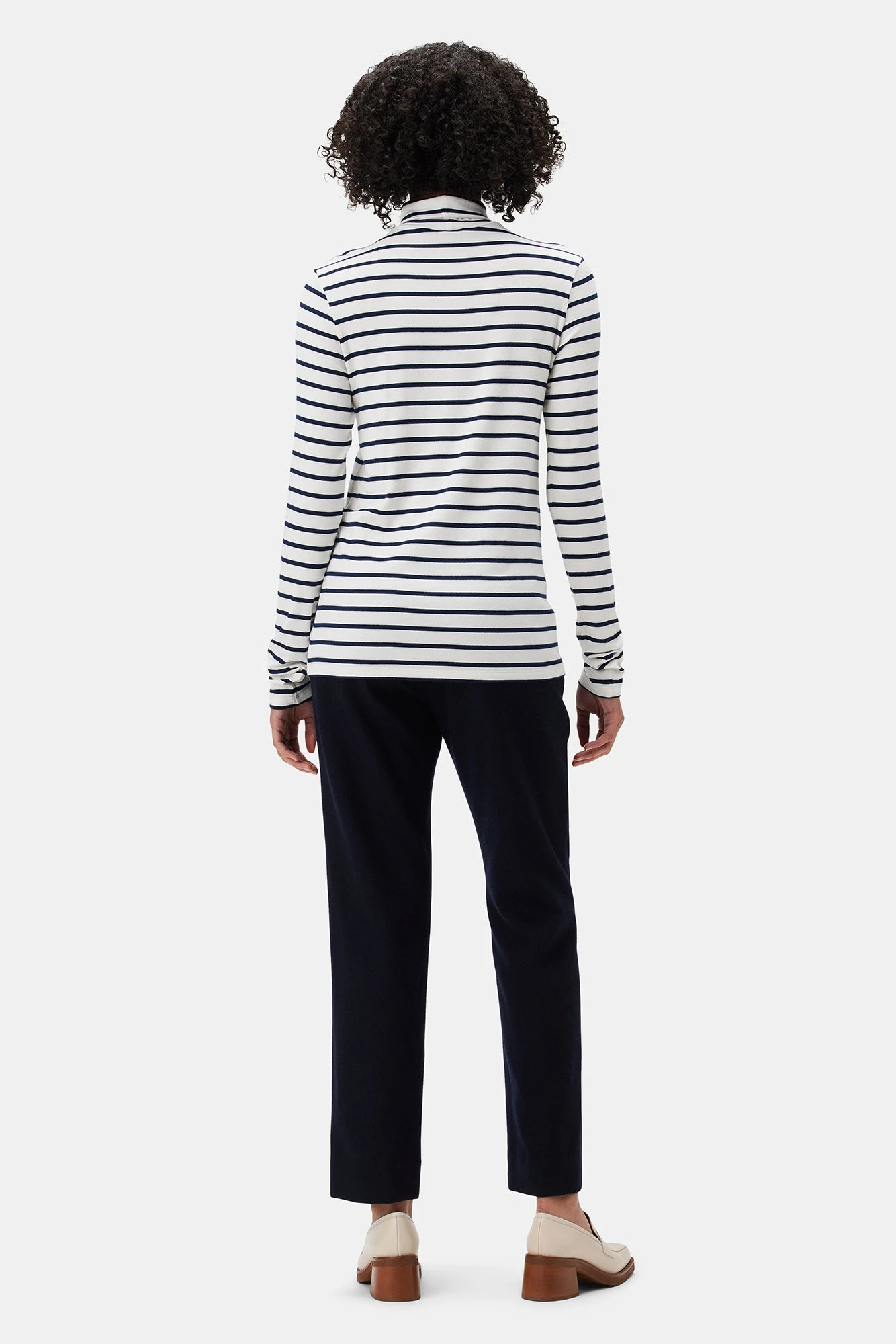 Flannery Dream Knit Turtleneck - Marine Stripe 4 Flannery Dream Knit Turtleneck - Marine Stripe - Image 4