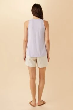 Sadie Reverie Slub Tee - Lavender White Stripe -AGOLDE Shop 25 7951 Sadie Lavendar White Stripe 3