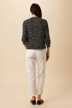 Issa Viscose Knit Tee - Valencia Dot Black -AGOLDE Shop 26 Issa Viscose Valencia Dot Black 3