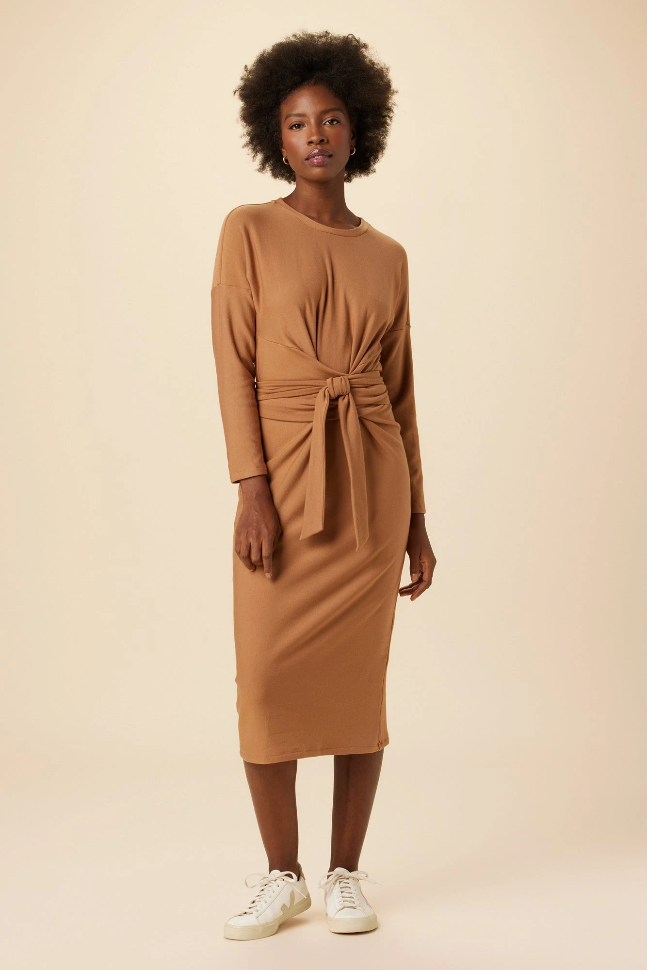 Russo Luxe Fleece Dress - Camel 1 Russo Luxe Fleece Dress - Camel