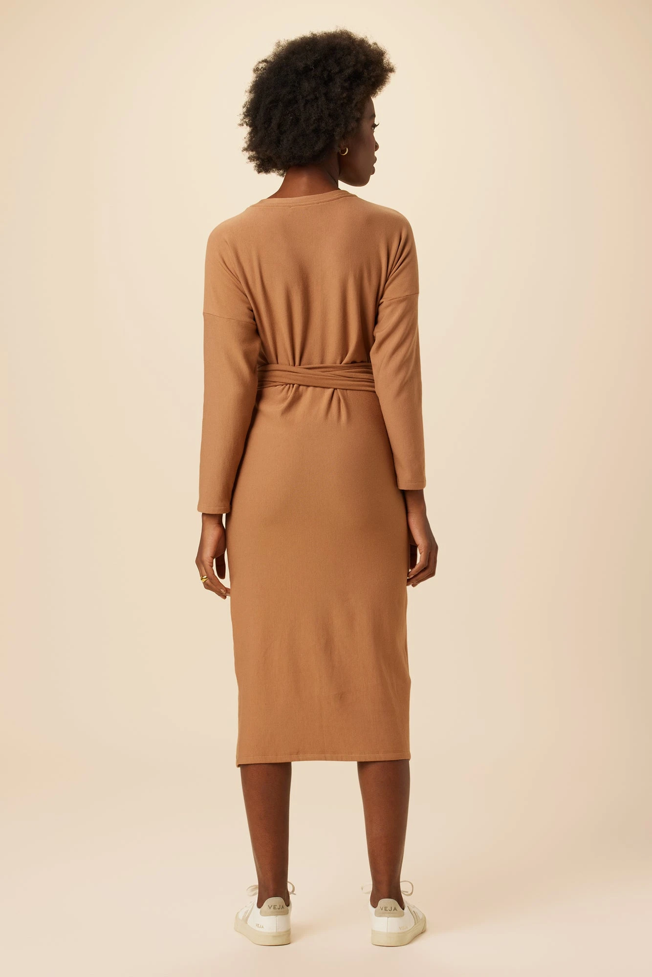 Russo Luxe Fleece Dress - Camel 3 Russo Luxe Fleece Dress - Camel - Image 3