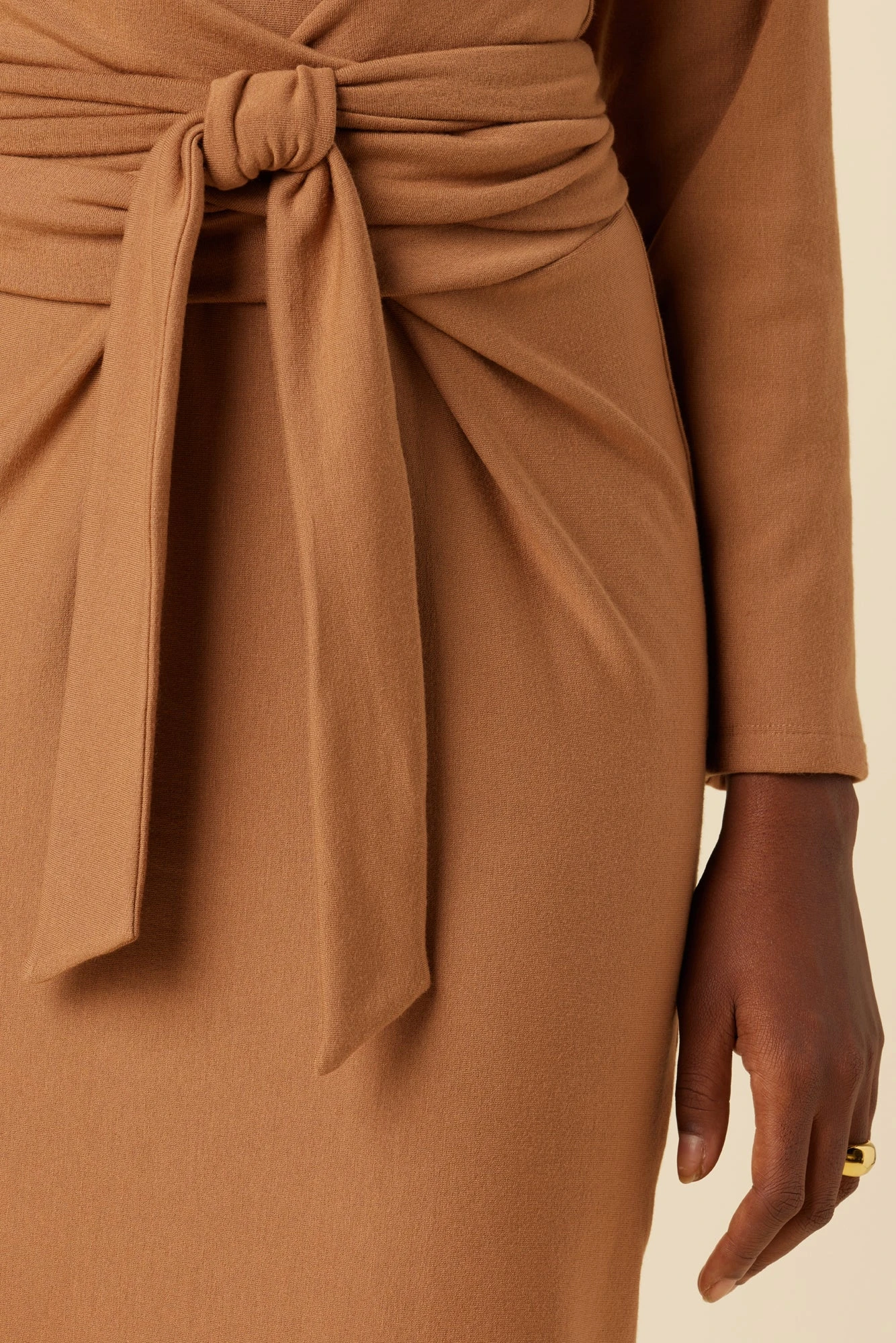 Russo Luxe Fleece Dress - Camel 4 Russo Luxe Fleece Dress - Camel - Image 4