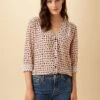 Kaya Washable Silk Blouse - Valencia Dot Pink