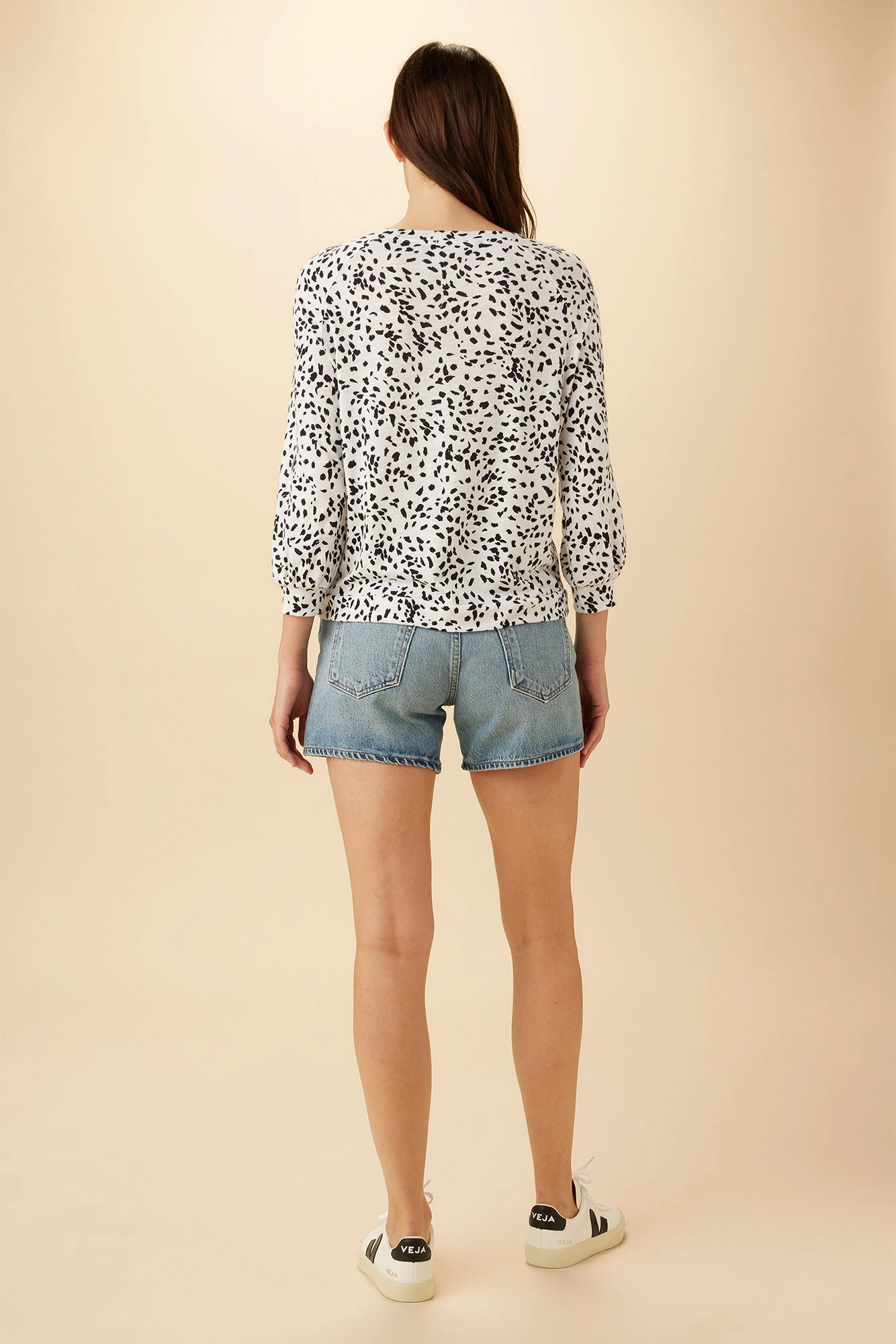 Issa Raglan Slub Tee - Lucy Dot Black 3 Issa Raglan Slub Tee - Lucy Dot Black - Image 3